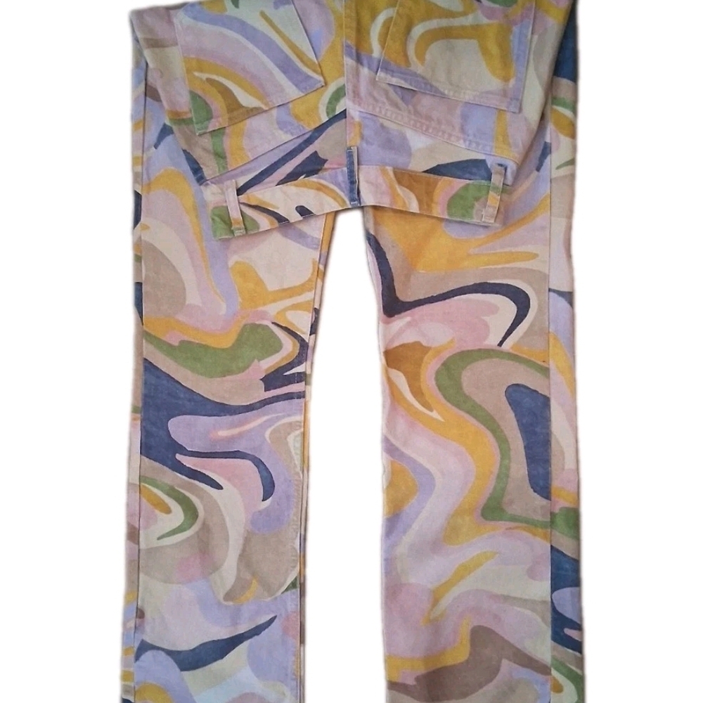 Zara Multicolor Swirl Jeans